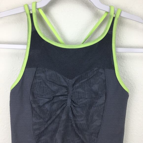 Zella Medium Stretchy Bra Tank Top Racerback Lace - Picture 2 of 8